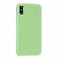 Védő szilikon tok iPhone XS Max - világos zöld