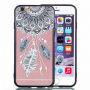 Műanyag védő tok fekete kerettel Apple iPhone 6 / 6S - álomfogó tollakkal