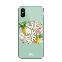 NXE műanyag védő tok edzett üveg réteggel Apple iPhone XS / iPhone X - türkizkék