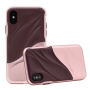 Elegáns tok 3D mintával Apple iPhone XS / iPhone X - borszínű / rózsaszín-arany