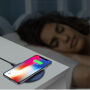 Vezeték nélküli QI töltő csúszásgátló felülettel Apple iPhone - kék / ezüst