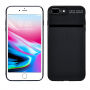 Elegáns tok csiszolt textúrával Apple iPhone 8 Plus / 7 Plus - fekete