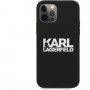 Karl Lagerfeld Stack White Logo szilikon tok - iPhone 12 Pro Max - fekete