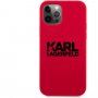 Karl Lagerfeld Stack Black Logo szilikon tok - iPhone 12 Pro Max - piros