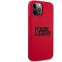 Karl Lagerfeld Stack Black Logo szilikon tok - iPhone 12 Pro Max - piros