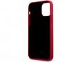 Karl Lagerfeld Stack Black Logo szilikon tok - iPhone 12 Pro Max - piros