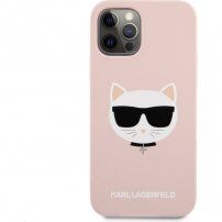 Karl Lagerfeld Choupette Head szilikon tok - iPhone 12 Pro Max - rózsaszín