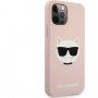 Karl Lagerfeld Choupette Head szilikon tok - iPhone 12 Pro Max - rózsaszín
