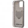 Karl Lagerfeld Choupette Head Glitter tok - iPhone 12 Pro Max - fekete