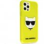 Karl Lagerfeld Choupette Head tok - iPhone 12 Pro Max - neon sárga