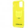 Karl Lagerfeld Choupette Head tok - iPhone 12 Pro Max - neon sárga