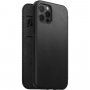 Nomad Rugged Folio bőr flip cover tok MagSafe -vel - iPhone 12 / 12 Pro - fekete