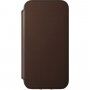 Nomad Rugged Folio bőr flip cover tok MagSafe -vel - iPhone 12 mini - barna