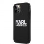 Karl Lagerfeld Stack White Logo szilikon tok - iPhone 12 Pro Max - fekete
