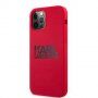 Karl Lagerfeld Stack Black Logo szilikon tok - iPhone 12 Pro Max - piros