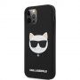 Karl Lagerfeld Choupette Head szilikon tok - iPhone 12 Pro Max - fekete