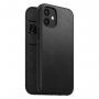 Nomad Rugged Folio bőr flip cover tok MagSafe -vel - iPhone 12 mini - fekete