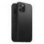Nomad Rugged Folio bőr flip cover tok MagSafe -vel - iPhone 12 / 12 Pro - fekete