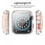 Csillogó védőtok edzett üveggel - Apple Watch 44mm - ezüst