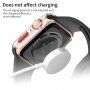 Csillogó védőtok edzett üveggel - Apple Watch 44mm - ezüst