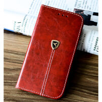 Védő flip cover tok műbőrből Apple iPhone 5 / 5S / SE (2016) - piros
