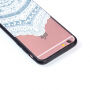 Műanyag védő tok fekete kerettel Apple iPhone 6S Plus / 6 Plus - kék-fehér csipke