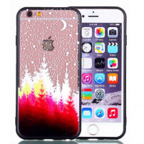 Műanyag védő tok fekete kerettel Apple iPhone 6S Plus / 6 Plus - erdő