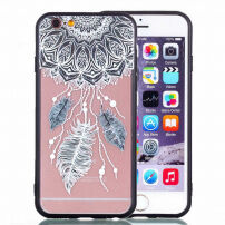 Műanyag védő tok fekete kerettel Apple iPhone 6S Plus / 6 Plus - álomfogó tollakkal