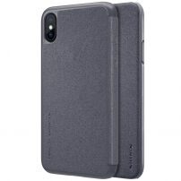 NILLKIN védő flip cover tok Apple iPhone XS / iPhone X - fekete