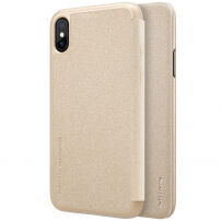 NILLKIN védő flip cover tok Apple iPhone XS / iPhone X - arany