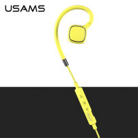 USAMS sportos vízálló fülhallgató vezeték nélküli Bluetooth csatlakozással Apple iPhone - sárga