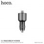 HOCO autótöltő adóegységgel az okostelefon csatlakozásához a rádióval Apple iPhone - sötétszürke