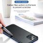 Szénszálas textúrájú tok és védő keret - iPhone 11 - sötétzöld