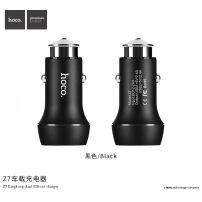 HOCO autótöltő két USB porttal Apple iPhone - fekete