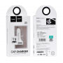 HOCO autótöltő (5V/3.1A) két USB porttal Apple iPhone / iPad / iPod - fehér