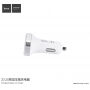 HOCO autótöltő (5V/3.1A) két USB porttal Apple iPhone / iPad / iPod - fehér