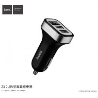 HOCO autótöltő (5V/3.1A) két USB porttal Apple iPhone / iPad / iPod - fekete