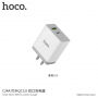 HOCO töltő utakra amerikai konektorral USB / USB-C portokkal Apple iPhone - fehér