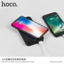 HOCO elegáns power bank 10000mAh vezeték nélküli töltővel Apple iPhone - fekete