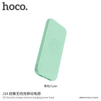 HOCO elegáns power bank 10000mAh vezeték nélküli töltővel Apple iPhone - mentazöld