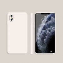 Szilikon védőtok egyenes élekkel - iPhone XS Max - bézs