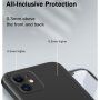 Szilikon védőtok egyenes élekkel - iPhone 12 - sötétzöld