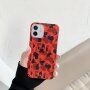 Terepmintás védőtok - iPhone 12 mini - piros