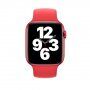 Szilikon körpánt - szíj csat nélkül - Apple Watch Ultra 49mm / 46mm / 45mm / 44mm / 42mm - S - piros