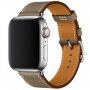 Bőr szíj - Apple Watch Ultra 49mm / 46mm / 45mm / 44mm / 42mm - szürkésbarna