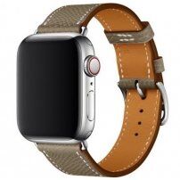 Bőr szíj - Apple Watch Ultra 49mm / 46mm / 45mm / 44mm / 42mm - szürkésbarna