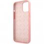 Guess Liquid Silicone White Peony tok - iPhone 12 Pro Max - rózsaszín