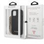 Guess Saffiano Gold Chain tok - iPhone 12 Pro Max - fekete