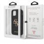 Guess Saffiano Big 4G Metal Logo tok - iPhone 12 Pro Max - fekete
