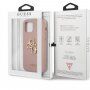 Guess Saffiano Big 4G Metal Logo tok - iPhone 12 Pro Max - rózsaszín